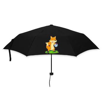 Fox Volleyball Player Volleyball - Umbrella (small) - black - Front