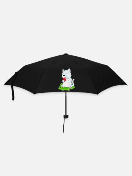 Katze Poker Pokerkarten - Regenschirm (klein) - Schwarz