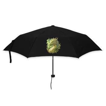 Drachen Drache - Regenschirm (klein) - Schwarz - Vorne