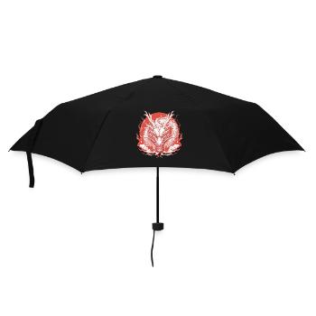 Drachen Drache - Regenschirm (klein) - Schwarz - Vorne