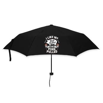 Grill Grillen Griller Lustiger Spruch - Regenschirm (klein) - Schwarz - Vorne