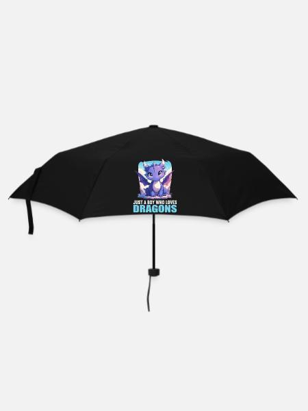 Drachen Drache - Regenschirm (klein) - Schwarz