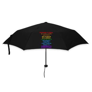 Social Justice Love Equality Human Rights  - Umbrella (small) - black - Front