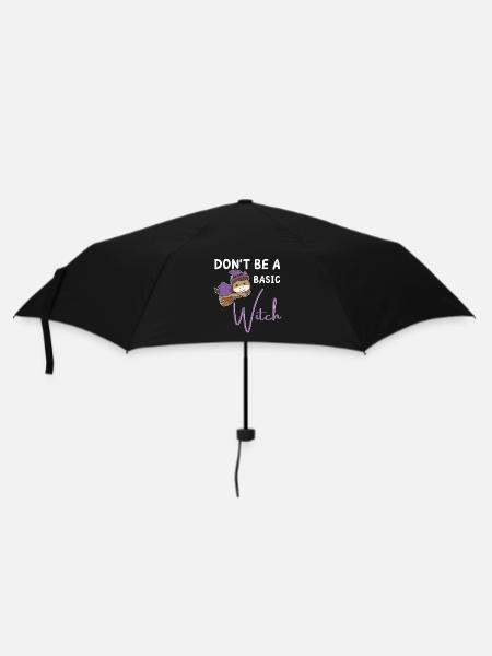 Pferd Halloween Hexe Hexen don't be a basic witch - Regenschirm (klein) - Schwarz