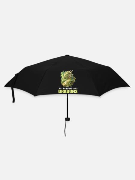 Drachen Drache - Regenschirm (klein) - Schwarz