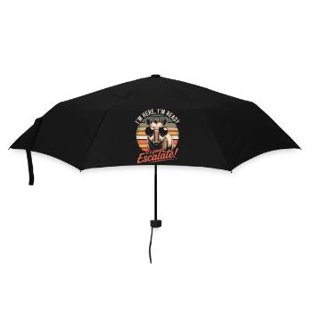 Retro Tapir I'm Here We Go It Escalates Anyway - Umbrella (small) - black - Front