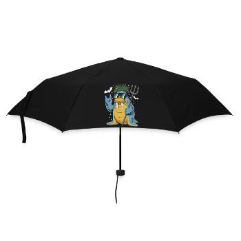 Walross Punk Rocker Halloween  - Regenschirm (klein) - Schwarz - Vorne