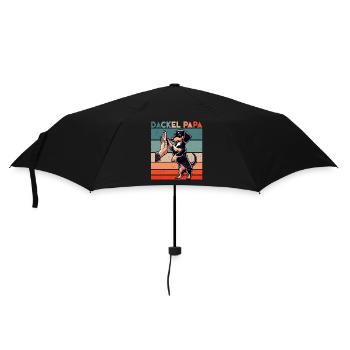Dachshund Dad Dog Motif Funny Father's Day Teckel - Umbrella (small) - black - Front