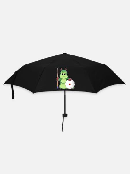 Raupe Billiard Queue - Regenschirm (klein) - Schwarz