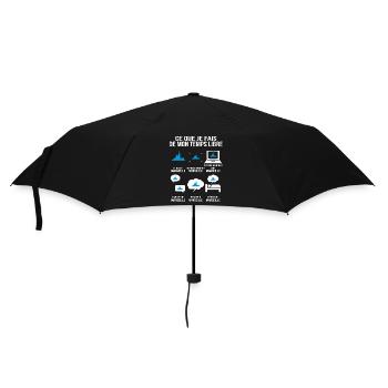 What I do in my free time – Marseille - Umbrella (small) - black - Front