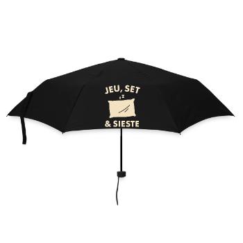 Game, Set &amp; Nap Humor Tennis and Relaxation - Umbrella (small) - black - Front