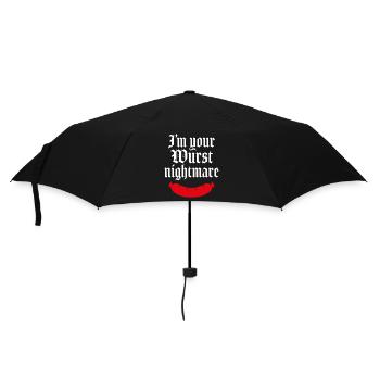 Ich bin dein wurstigster Albtraum - Regenschirm (klein) - Schwarz - Vorne