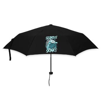 Serious About Blue Tongue Skinks Reptile Keeper - Umbrella (small) - black - Front