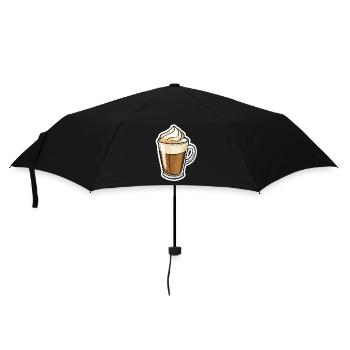 Kaffee - Regenschirm (klein) - Schwarz - Vorne