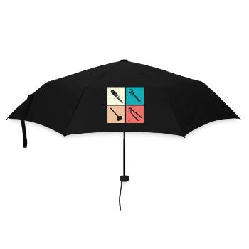 Heating Engineer Heating Construction Plumber Plumber - Umbrella (small) - black - Front