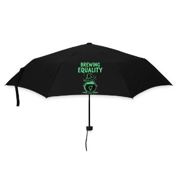 Brewing Equality – Feminismus Halloween Spruch - Regenschirm (klein) - Schwarz - Vorne