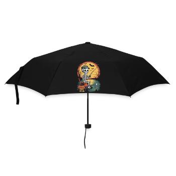 Skelet of an angler at full moon - Umbrella (small) - black - Front