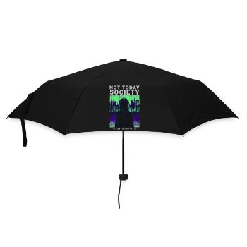 Pas aujourd’hui Société Streetwear style Phonk motif - Parapluie standard - noir - Devant