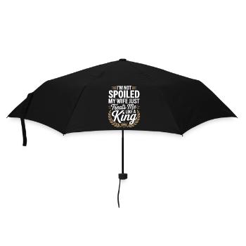 Not Spoiled My Wife Treats Like A King - Umbrella (small) - black - Front