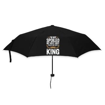Not Spoiled My Wife Treats Like A King - Umbrella (small) - black - Front