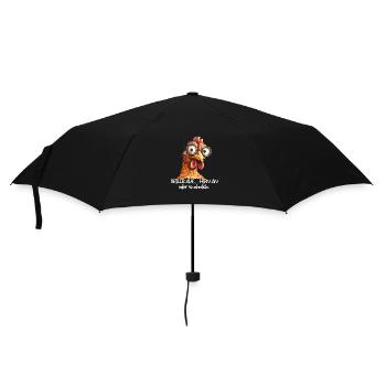 Brille auf Hirn an oder so ähnlich lustiges Huhn - Regenschirm (klein) - Schwarz - Vorne