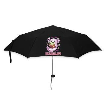 Halloween Readsalotl Axolotl Reading - Umbrella (small) - black - Front