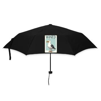 Je recherche une mouette avec des frites - Parapluie standard - noir - Devant