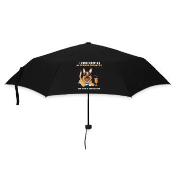 Work Hard for My German Shepherd – Dog Lover - Umbrella (small) - black - Front