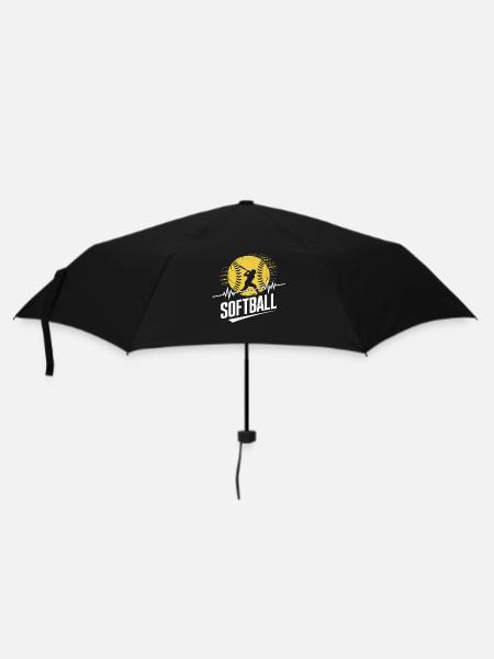 Softball - Regenschirm (klein) - Schwarz