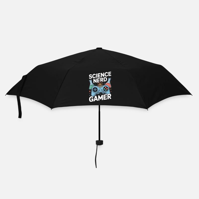 Science Nerd Gamer Controller Chemie Labor - Regenschirm (klein) - Schwarz