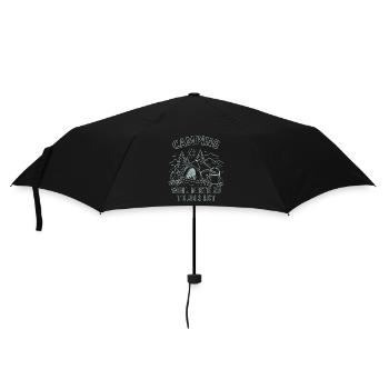 Camping Weil Miete Zu Teuer Ist Abenteuer Natur - Regenschirm (klein) - Schwarz - Vorne