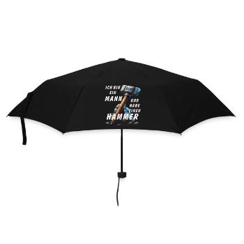 I'M A MAN AND I'VE GOT A HAMMER - Umbrella (small) - black - Front
