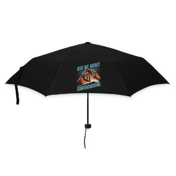 Ask Me About My Summer Sandboarding - Umbrella (small) - black - Front