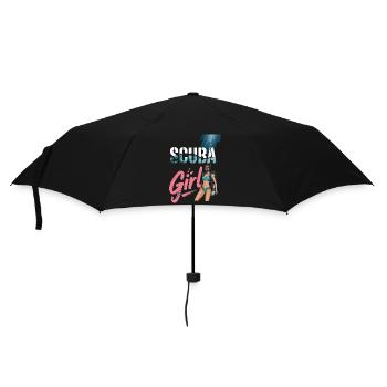 Scuba Girl Taucherin Design - Regenschirm (klein) - Schwarz - Vorne