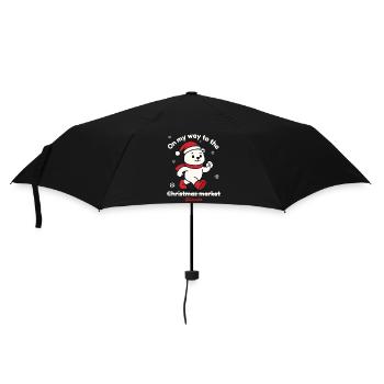 Marché de Noël - Vin chaud Polar Bear - Parapluie standard - noir - Devant