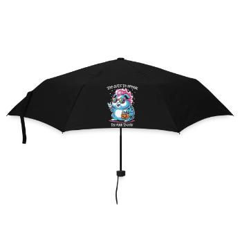 Hamster punk avec des lunettes de soleil pour Halloween - Parapluie standard - noir - Devant