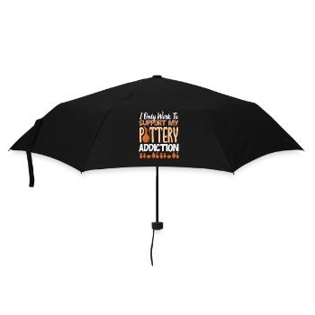Ich Arbeite Nur Für Meine Töpfer-Sucht - Regenschirm (klein) - Schwarz - Vorne