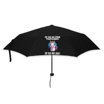 Mignon look câlin licorne - Parapluie standard - noir - Devant
