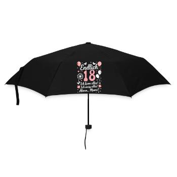 Enfin 18 anniversaire 18 ans cadeau dire - Parapluie standard - noir - Devant