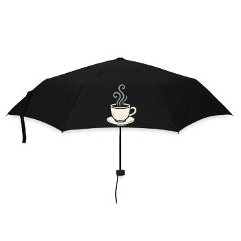 Conception de la tasse matinale douillette de l’amateur de café - Parapluie standard - noir - Devant