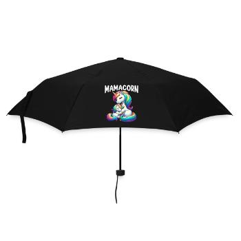 Mamacorn Mama Einhorn Mutter Damen Partnerlook - Regenschirm (klein) - Schwarz - Vorne