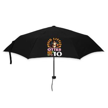 Cette loutre a 10 ans - Motif d’anniversaire mignon - Parapluie standard - noir - Devant