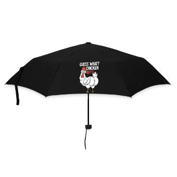 Huhn Butt Spruch Cartoon - Regenschirm (klein) - Schwarz - Vorne