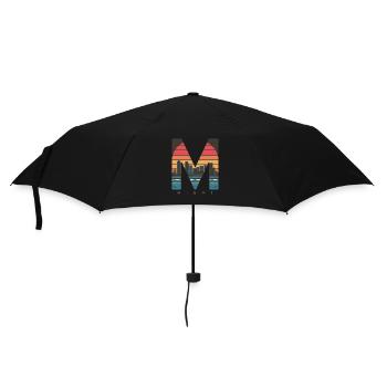 Miami Skyline Retro Sunset Design - Umbrella (small) - black - Front