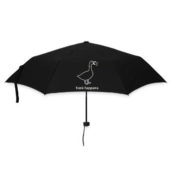 Funny Gänse Meme Chaos Honk Zertifiziert Albern - Regenschirm (klein) - Schwarz - Vorne