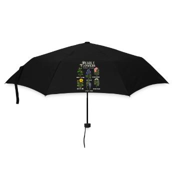 Deadly Flowers Collection — Giftiges Halloween - Regenschirm (klein) - Schwarz - Vorne