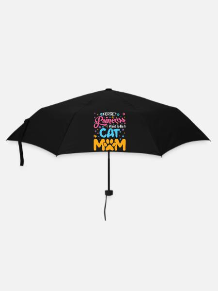Ich will Katzenmama sein - Regenschirm (klein) - Schwarz