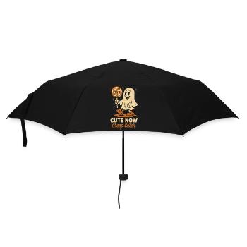 Mignon maintenant Creep Plus tard Drôle Halloween Fantôme - Parapluie standard - noir - Devant
