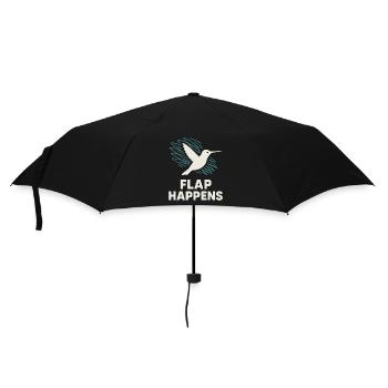 Funny Hummingbird Mem Tiny Bird Big Energy - Umbrella (small) - black - Front