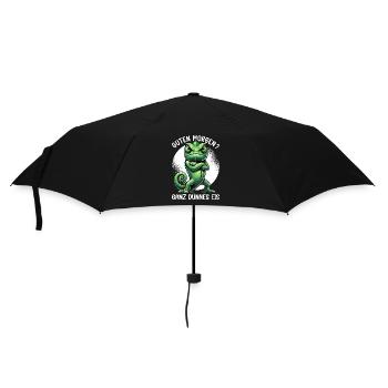 Guten Morgen Ganz Dünnes Eis Chamäleon Humor - Umbrella (small) - black - Front